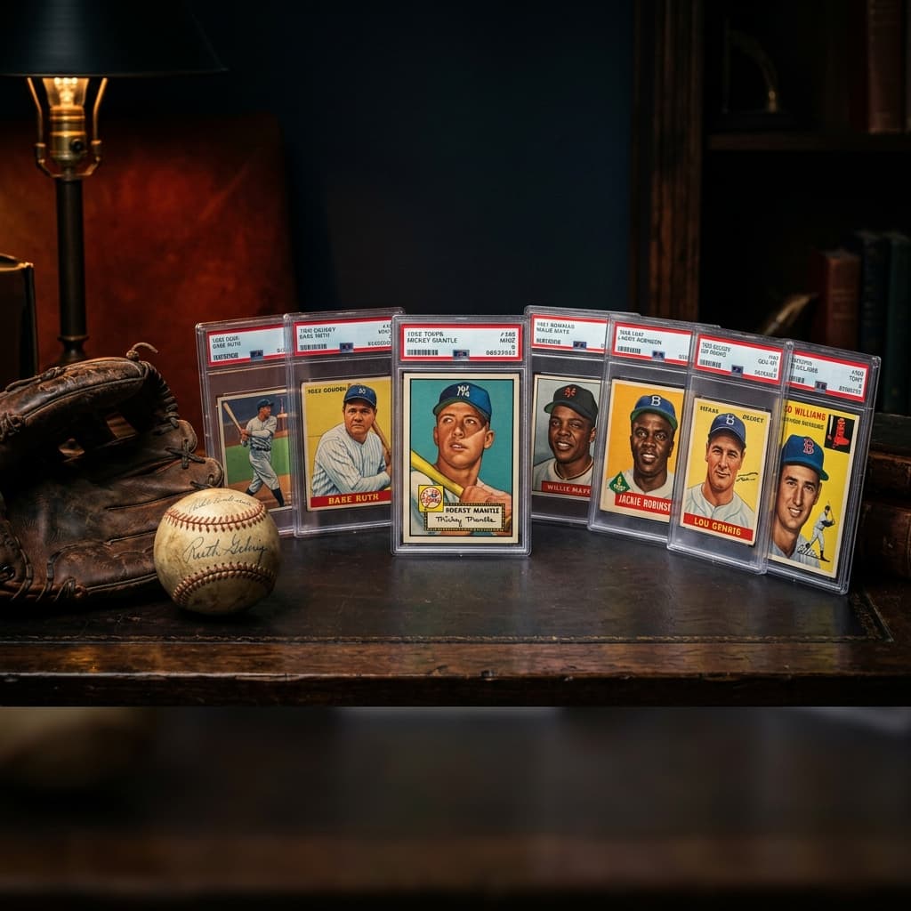 Rare vintage baseball cards and memorabilia