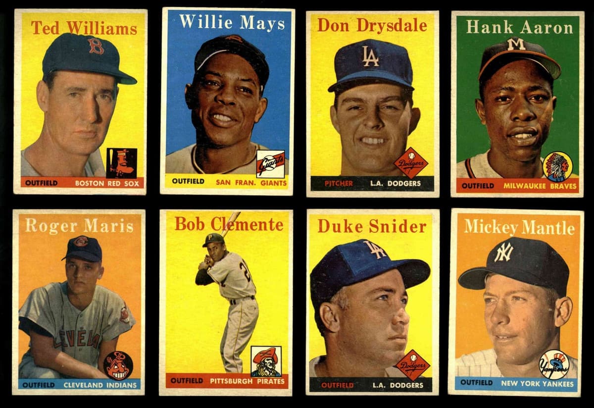 1958 Topps Baseball Avg EX to EX-MT Complete Set 495/495 Mantle Mays Aaron Banks