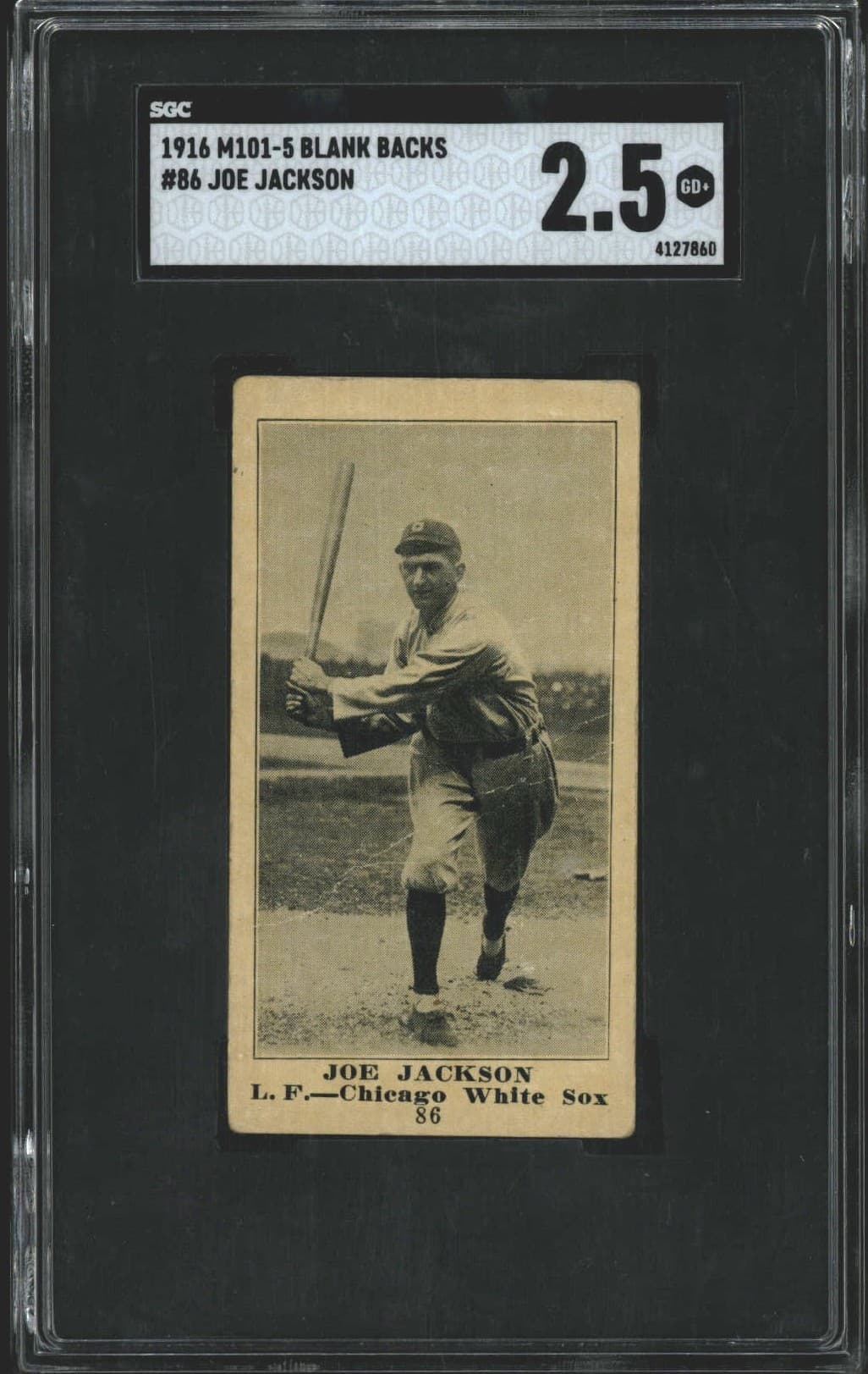 1916 M101-5 #86 Joe Jackson SGC 2.5
