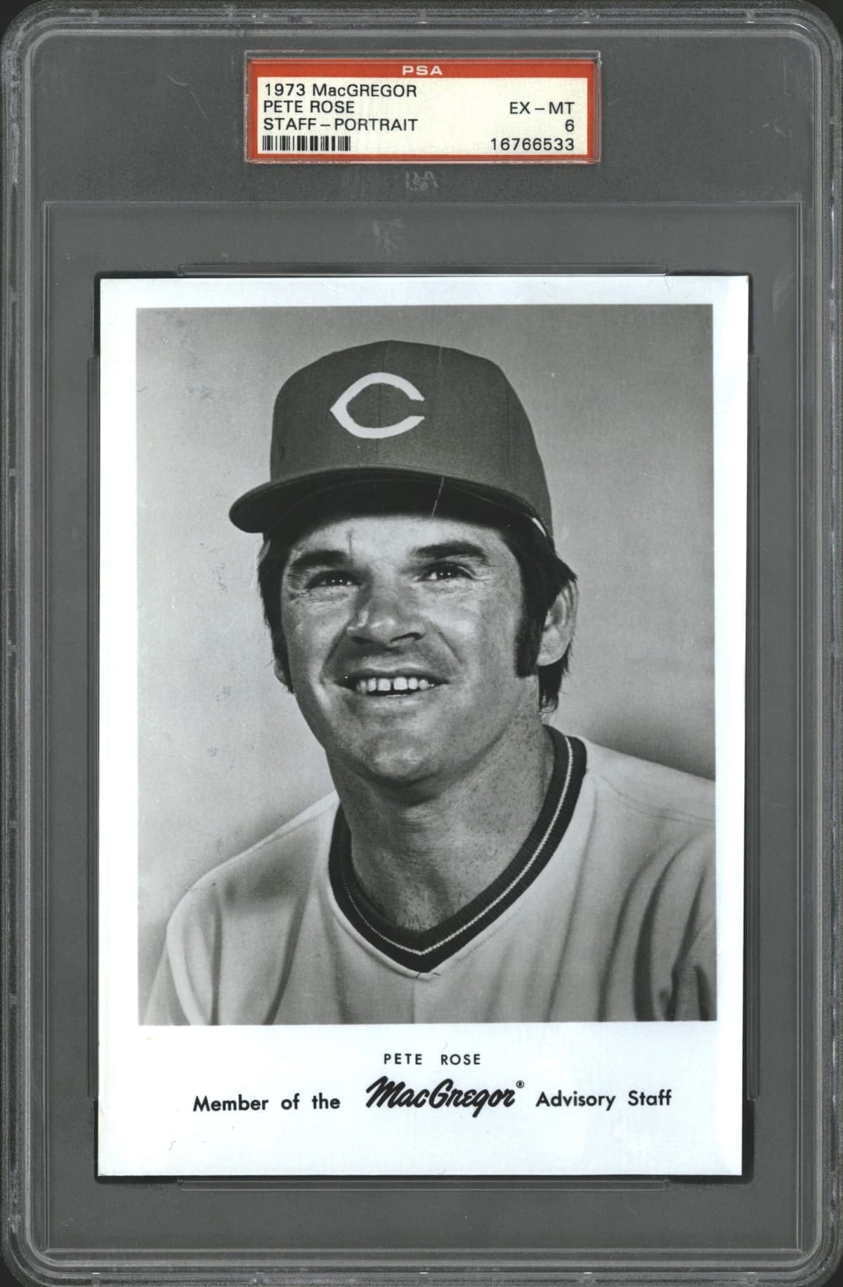 1973 MacGregor Staff Portrait Pete Rose PSA 6