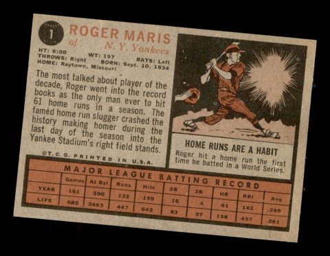 Signed 1966 Topps Roger Maris #365 PSA/DNA Mint 9. Baseball