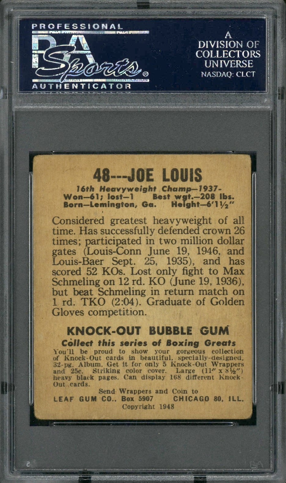 1951 Topps Ringside #88 Joe Louis