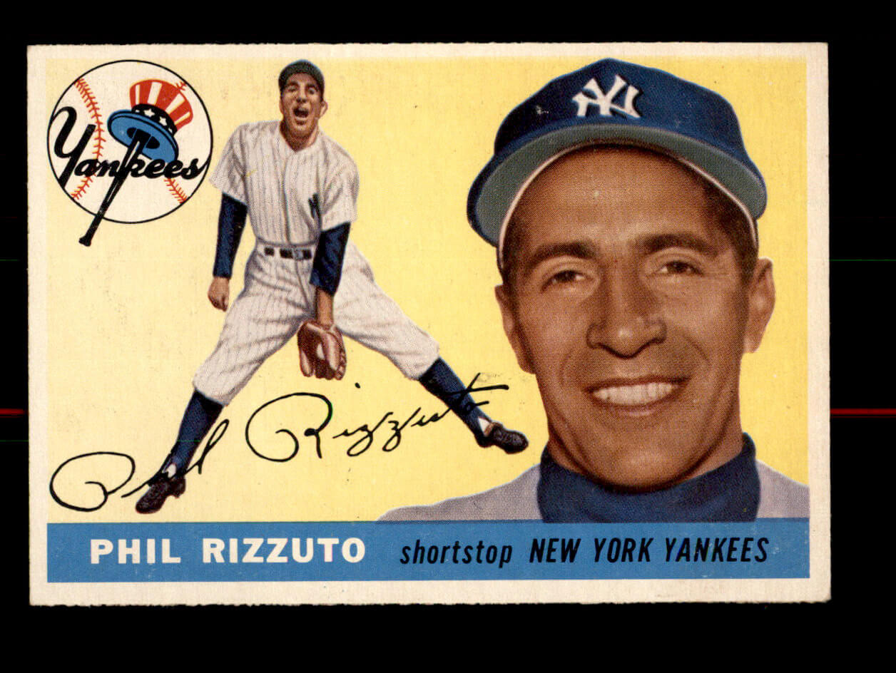 1955 Bowman baseball card #10 Phil Rizzuto, New York Yankees VG