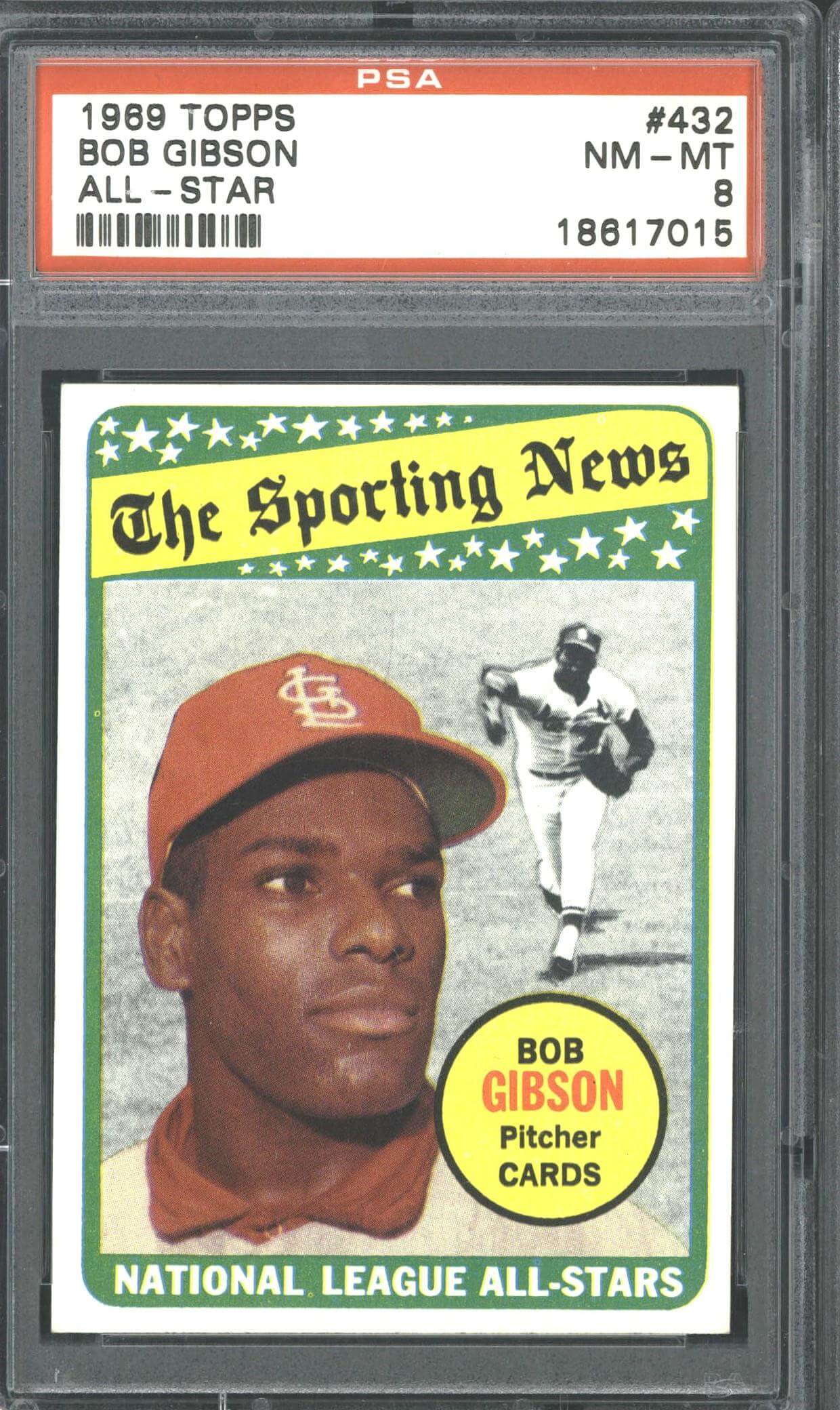 1969 Topps Deckle Edge #29 Bob Gibson - Scan of the actual card you will  receive - EX-MT
