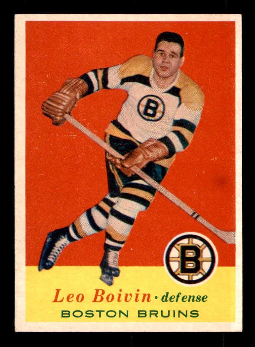  1961 Topps # 7 Leo Boivin Boston Bruins (Hockey Card